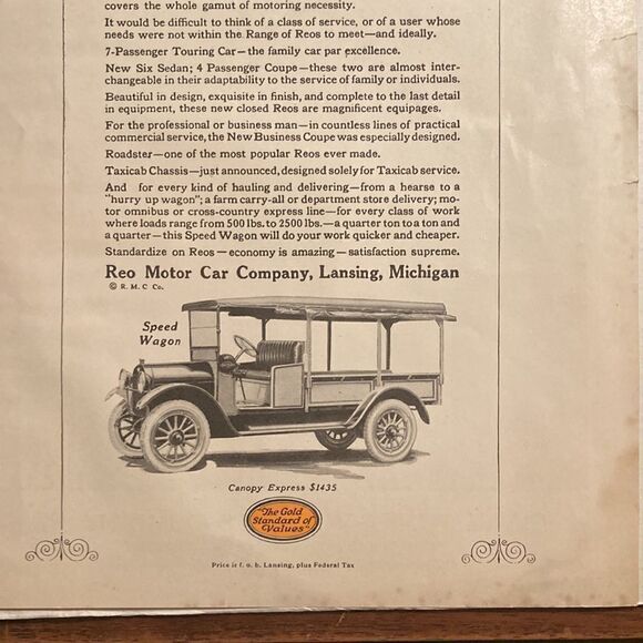 1922 REO Motor Car Advertisement - Picture 3 of 6